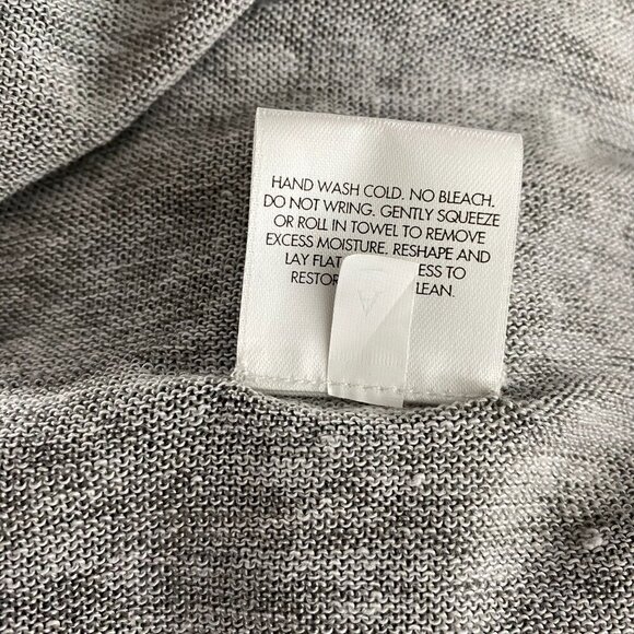 Eileen Fisher Open Front Cardigan Sweater‎ Small Gray Linen Blend CJ-1611 - Picture 8 of 8